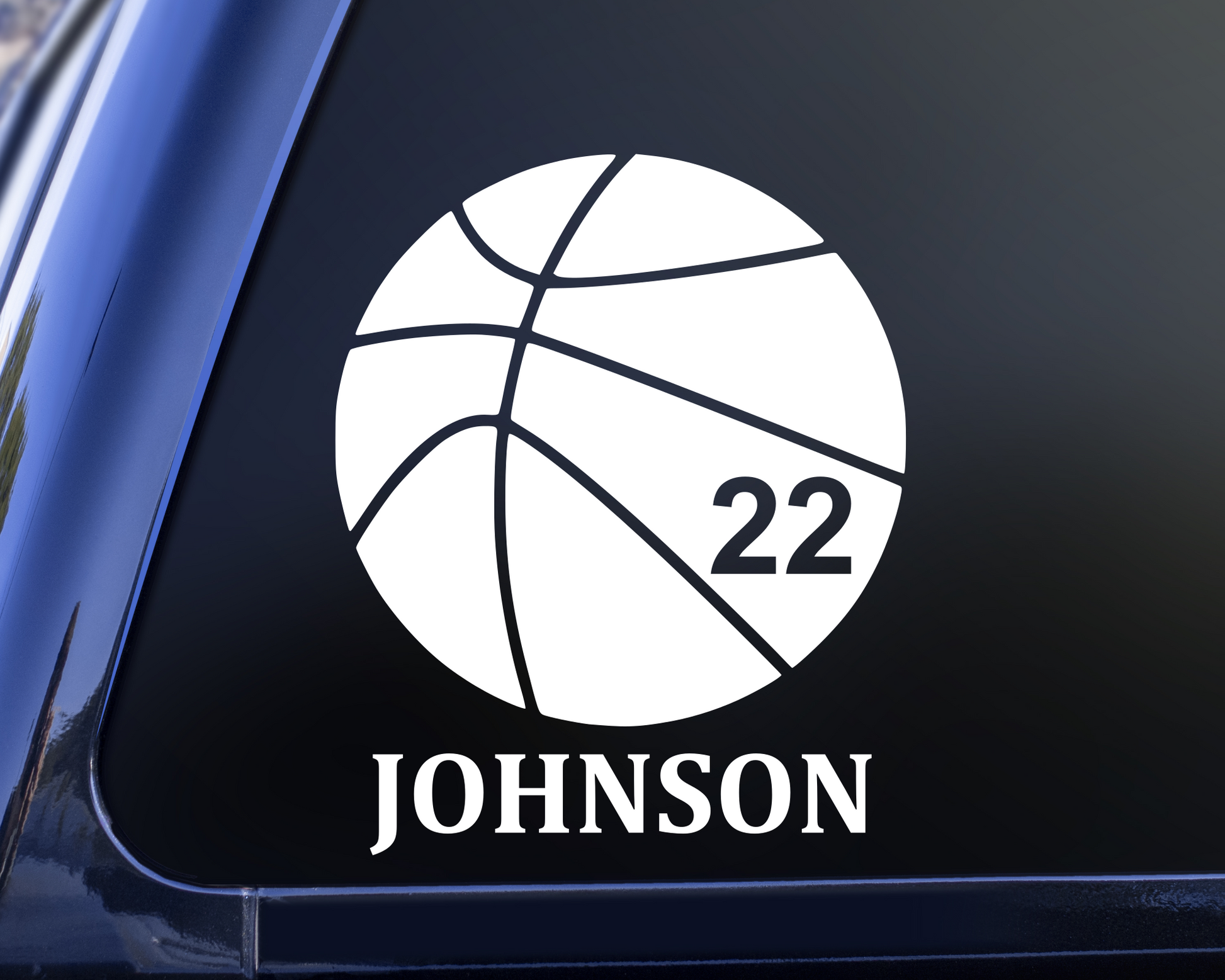 Personalized basketball decal