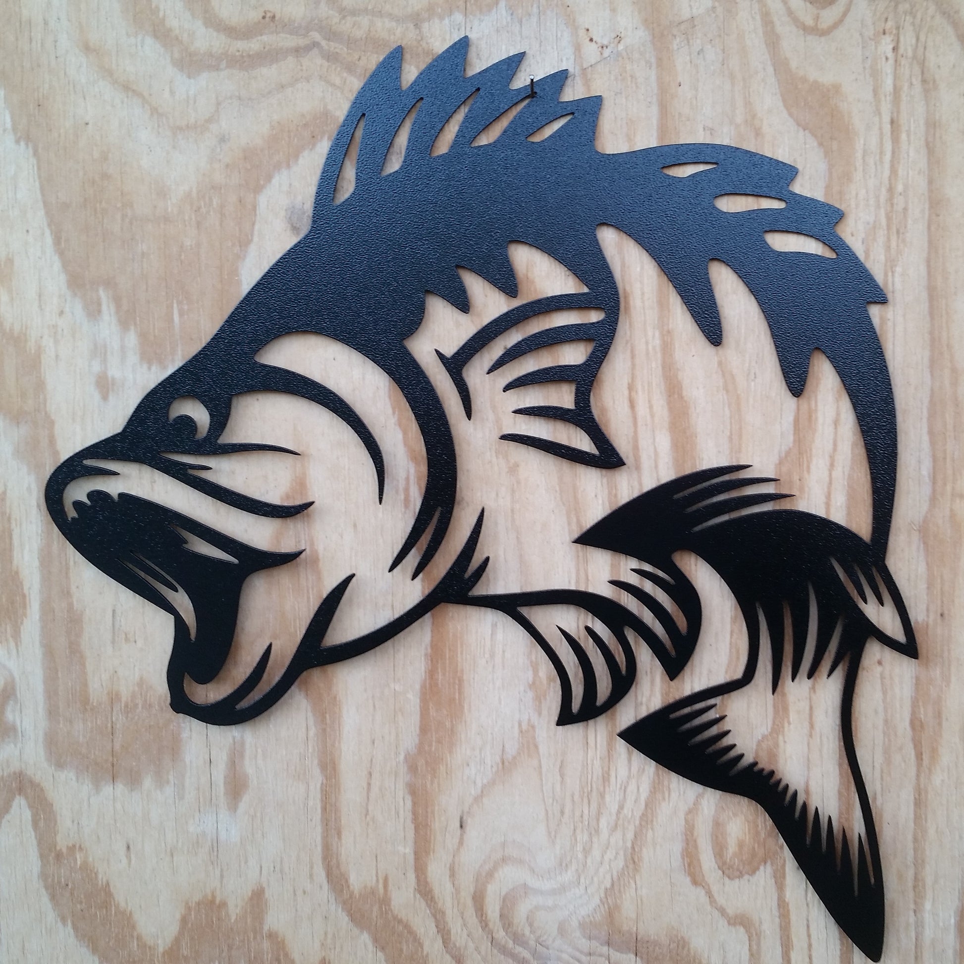 Bass Fish Metal Wall Art Decor Jumping