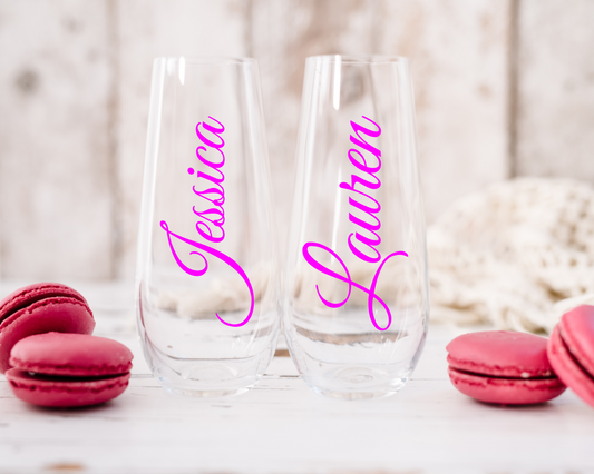 Custom Name Vinyl Decal, Custom Text Decal, Bridesmaid Decal, Bridal Shower Decals