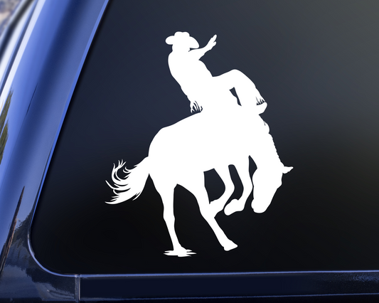 Bronc Riding Vinyl Decal Sticker, Rodeo Decal, Cowboy Decal