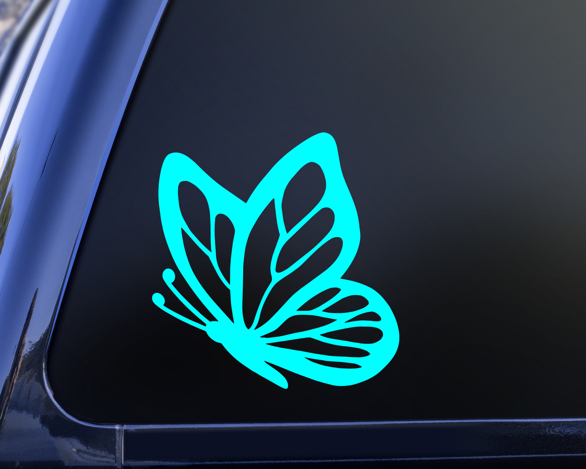 butterfly decal side view