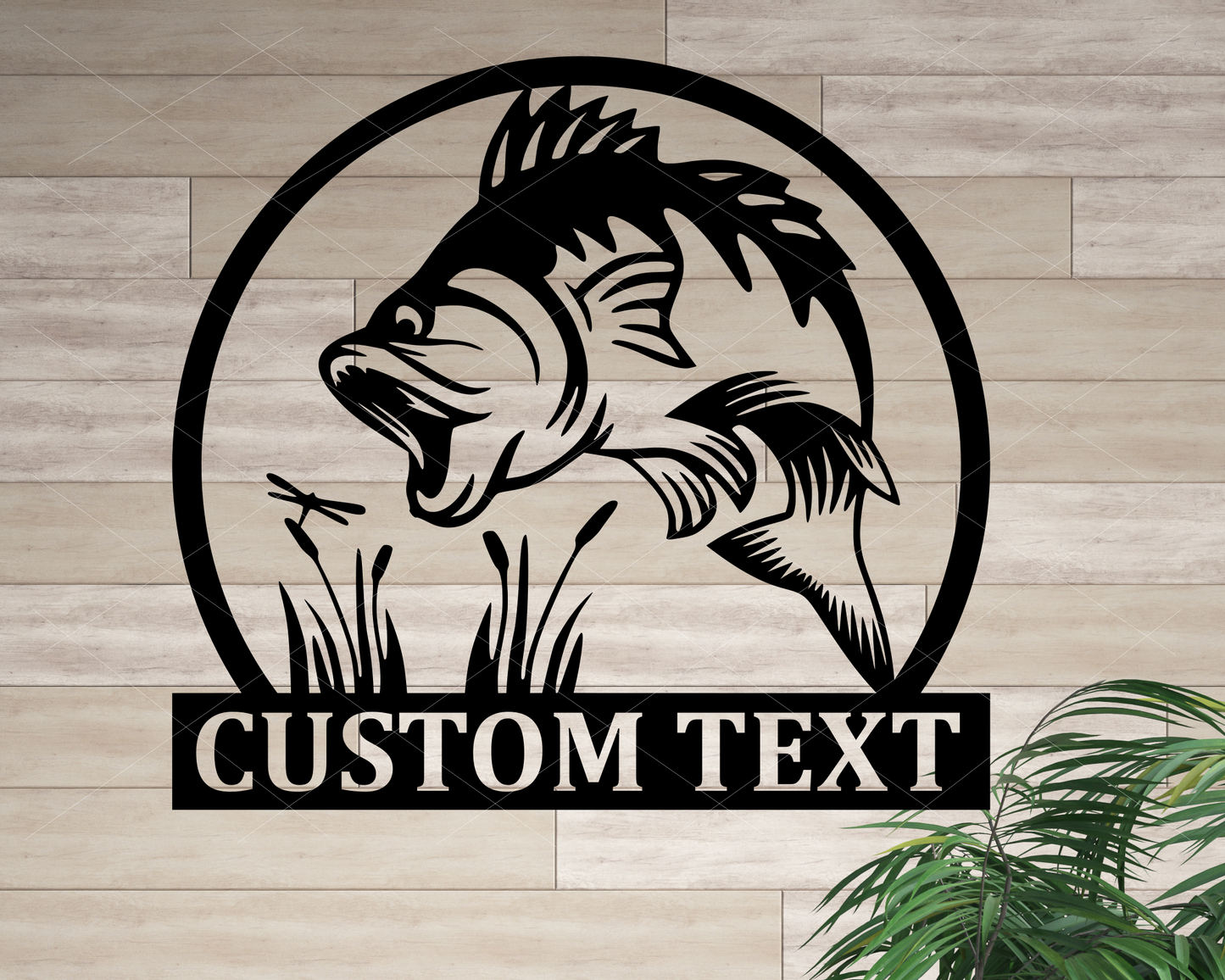 Personalized Jumping Bass Fish Sign, Custom Metal Family Name Sign, La –  Bymaxfabrication