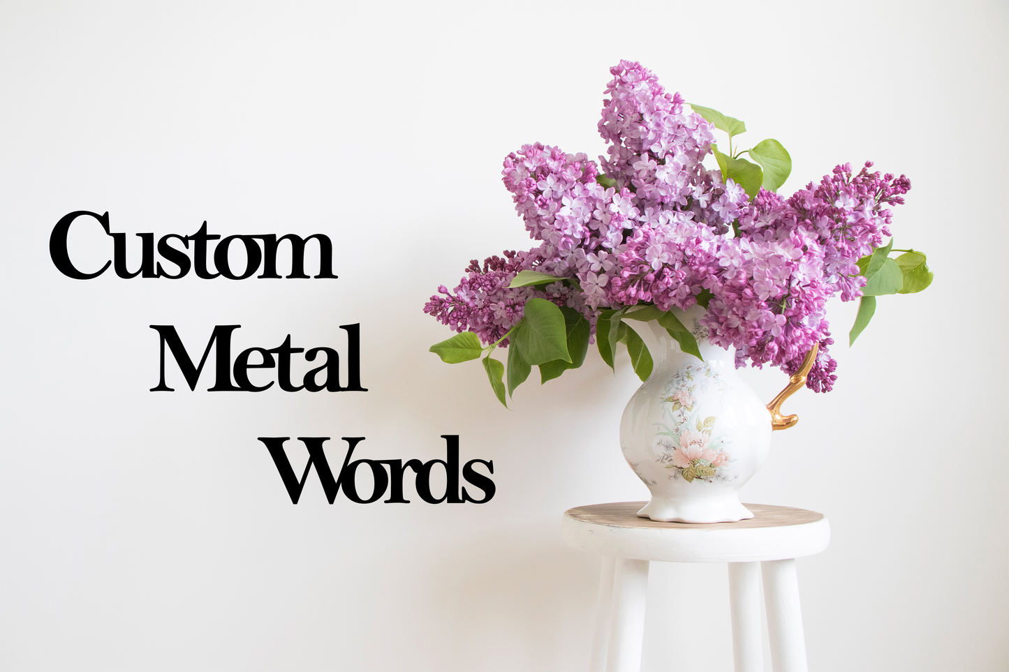 Custom Metal Words, Your Custom Text, Custom Name, Market Style Metal Words