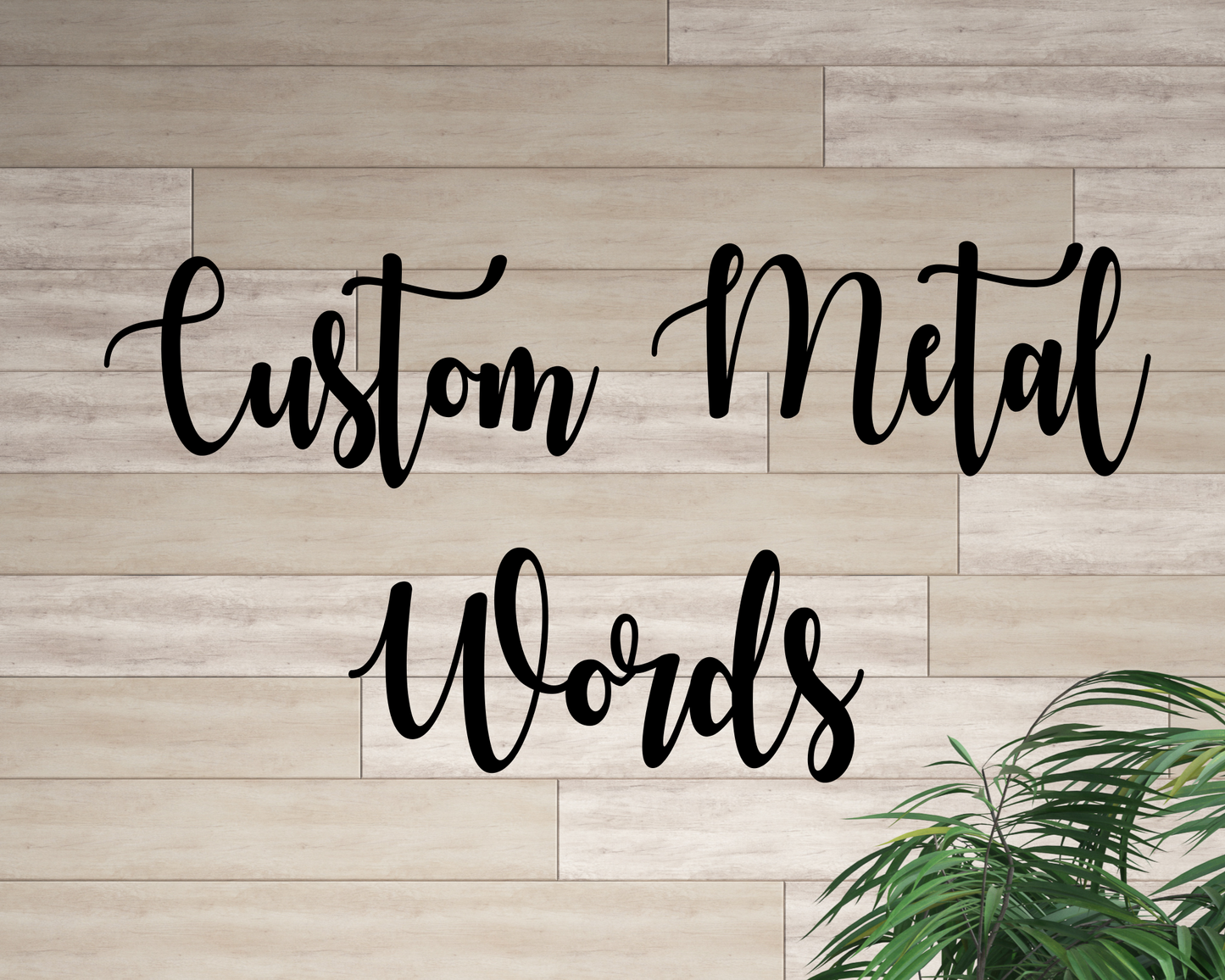 custom metal cursive words