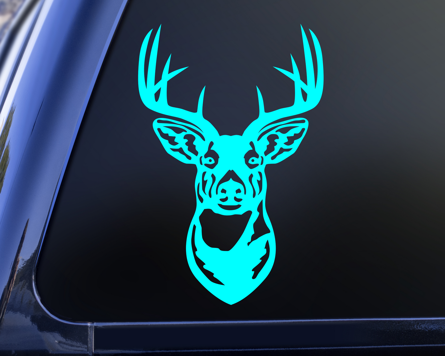 deer head silhouette decal