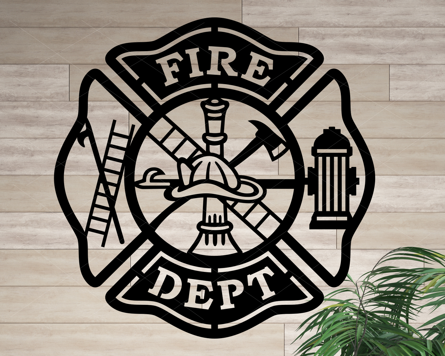 Firefighter/fireman Patch Wall Plaque 