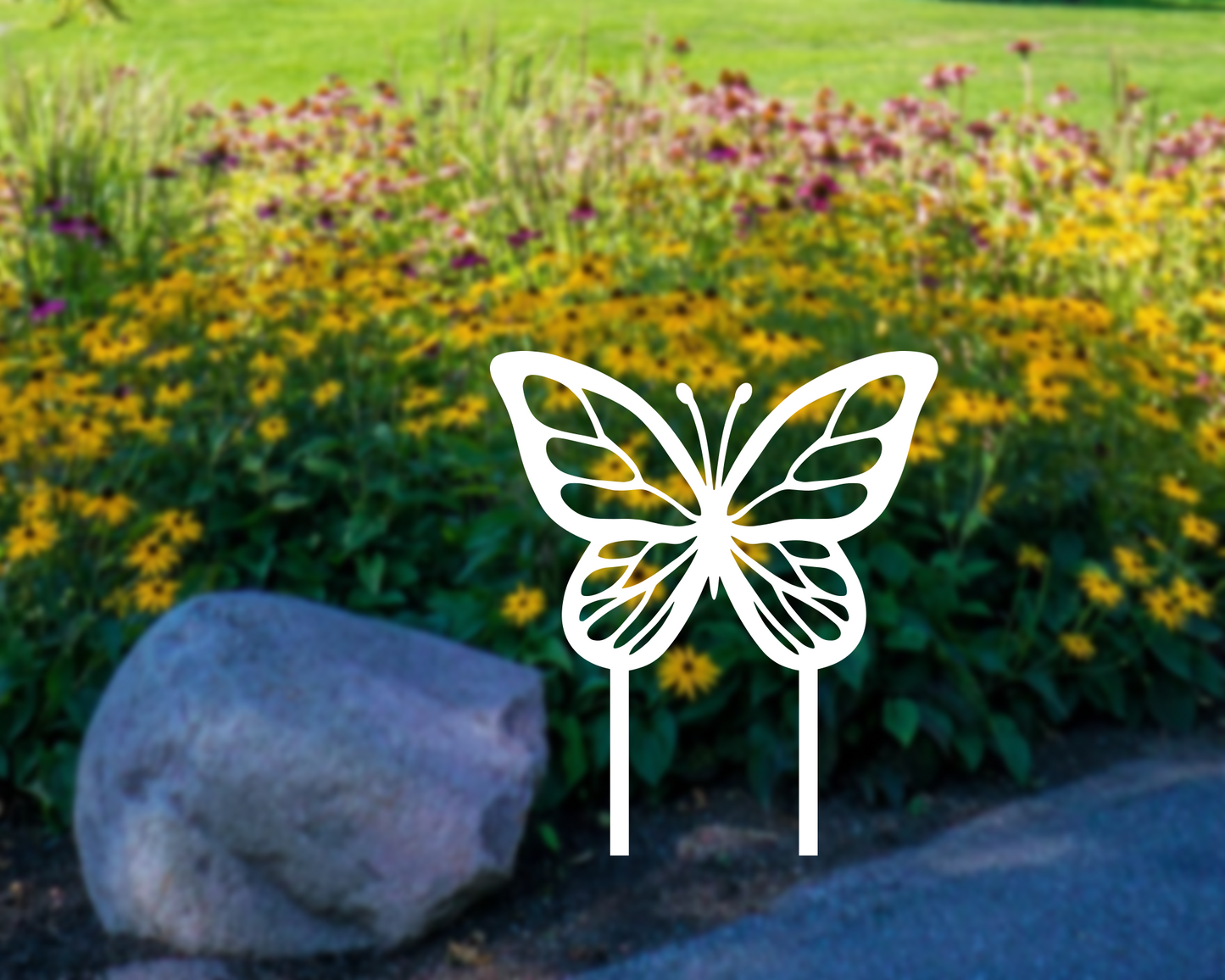 Butterfly Metal Yard Stake, Garden Stake