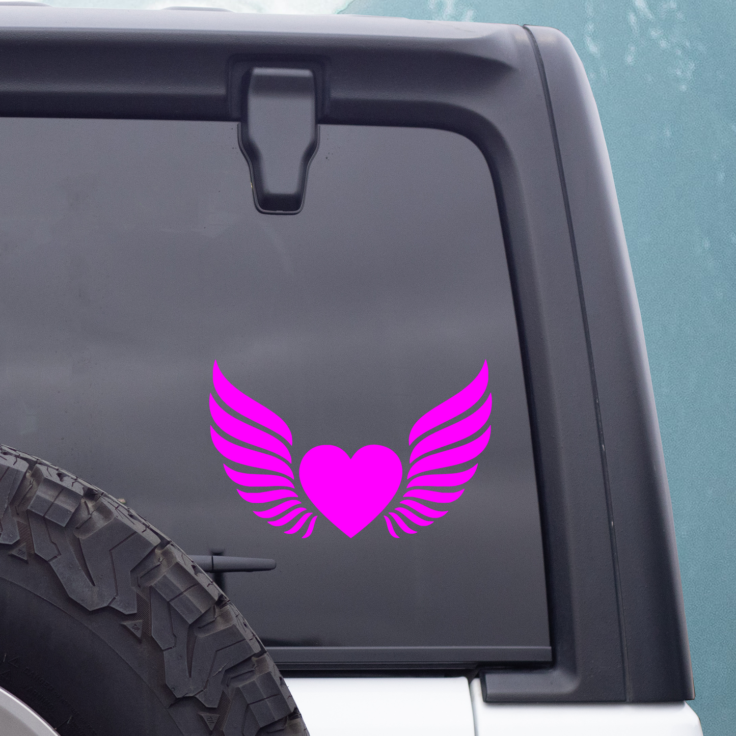 Heart Decal, Heart with Wings Decal, Flying Heart Decal, Vinyl Decal Sticker