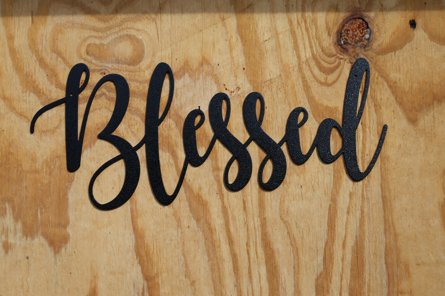 Blessed Metal Word, Home Wall Decor