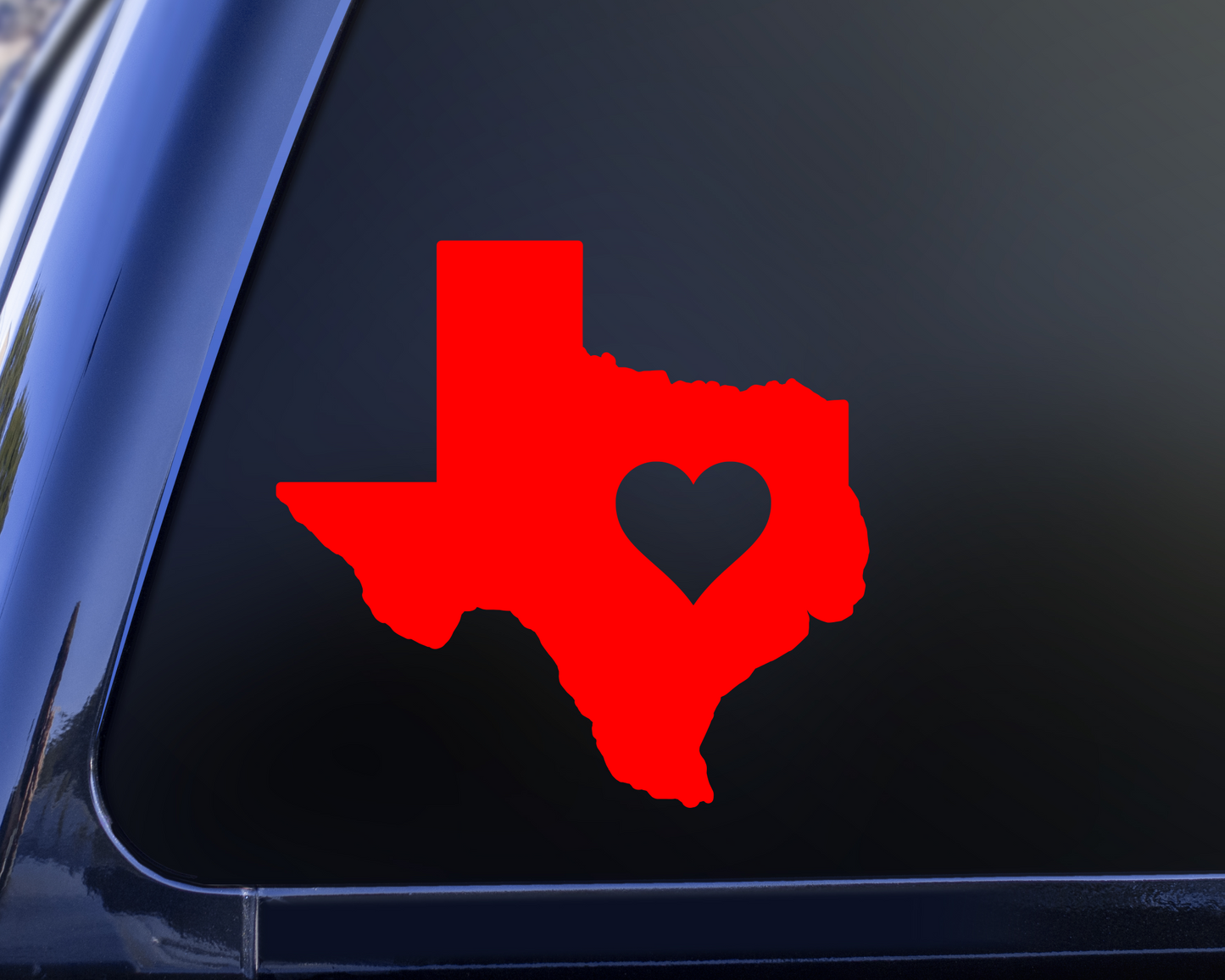 State of Texas heart decal