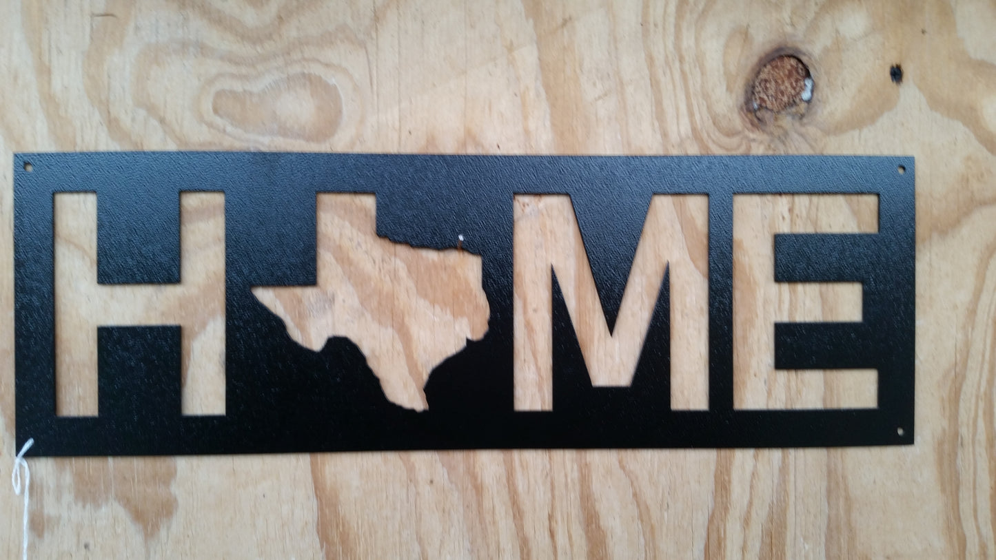 State of Texas Home Metal Sign