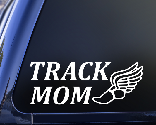 Track Mom Decal, Track and Field Decal, School Sports Decal