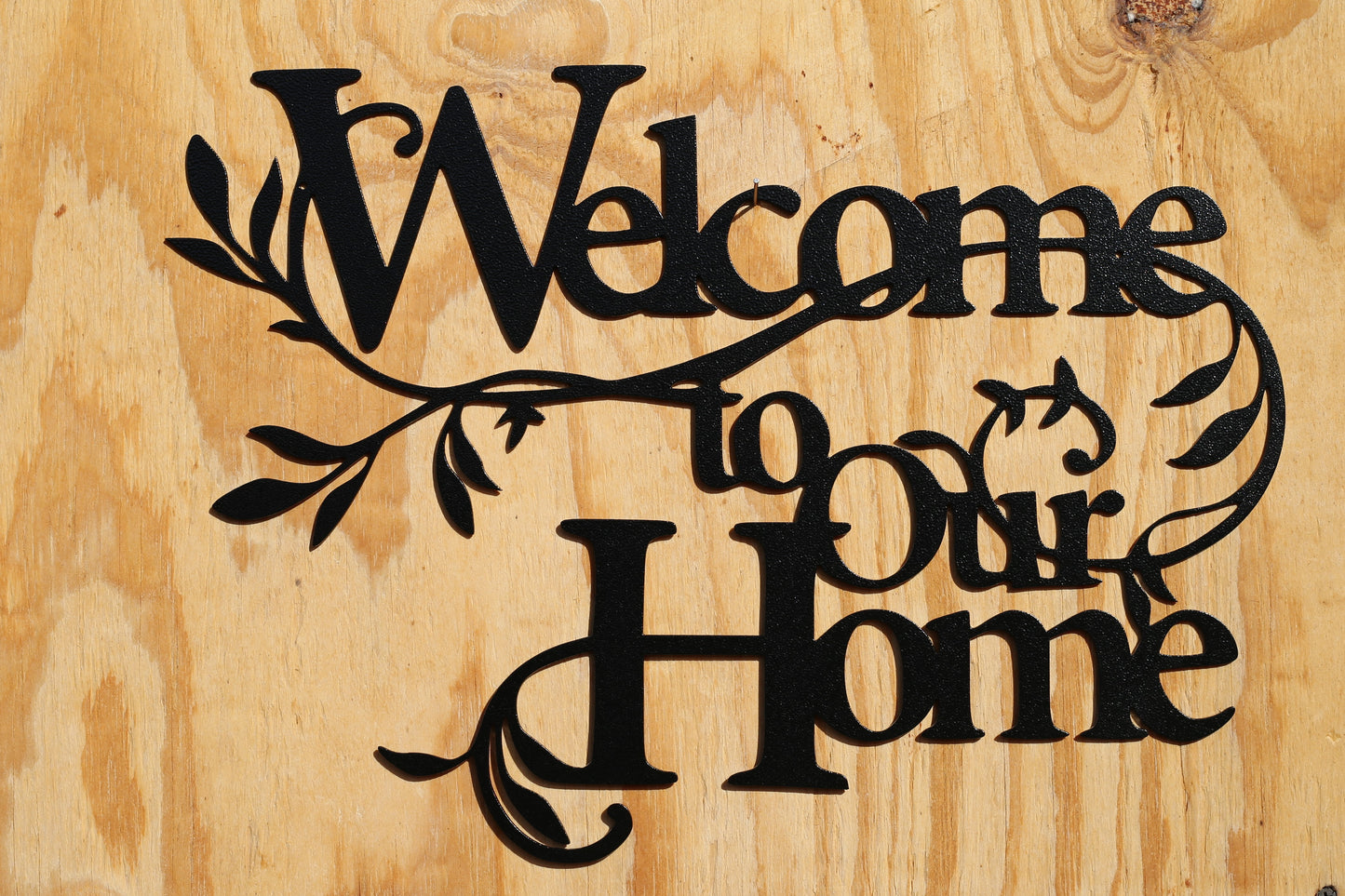 Welcome to our Home Metal Sign, Floral Welcome Sign