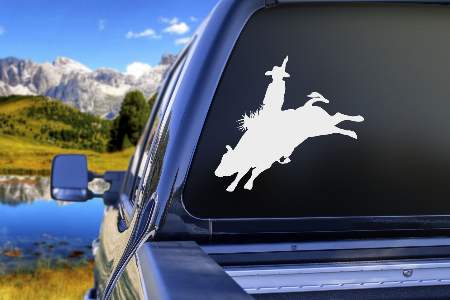 Bull Riding Vinyl Decal Sticker, Rodeo Decal, Cowboy Decal