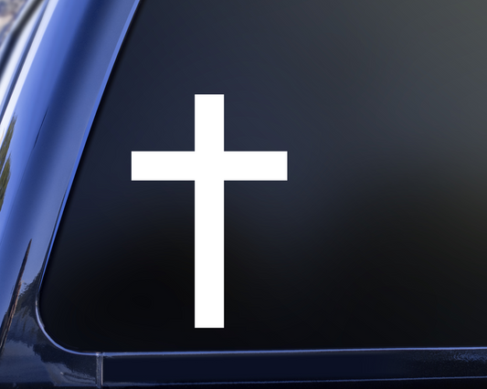 Religious Cross Vinyl Decal, Christian Decal