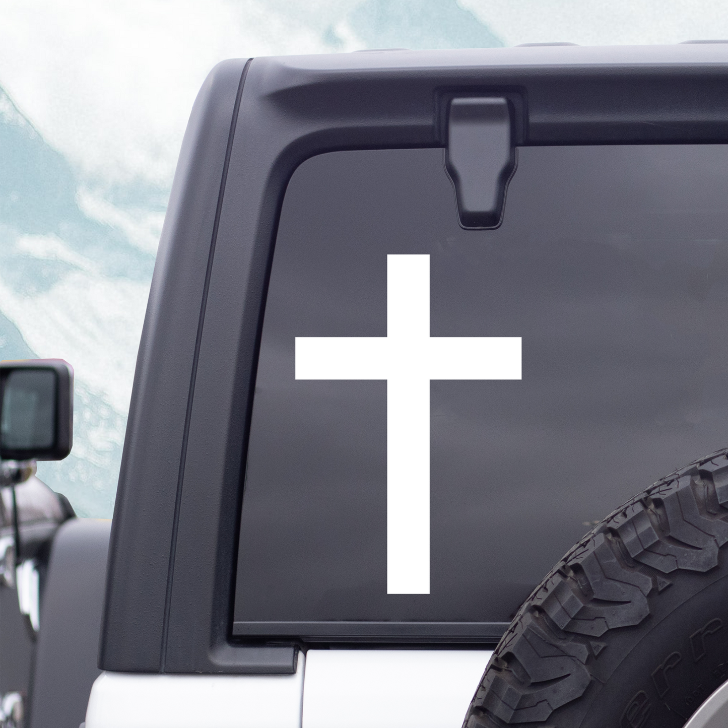 Religious Cross Vinyl Decal, Christian Decal