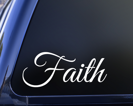 Faith Vinyl Decal, Religious Decal, Christian Decal