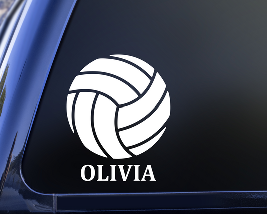 personalized volleyball decal